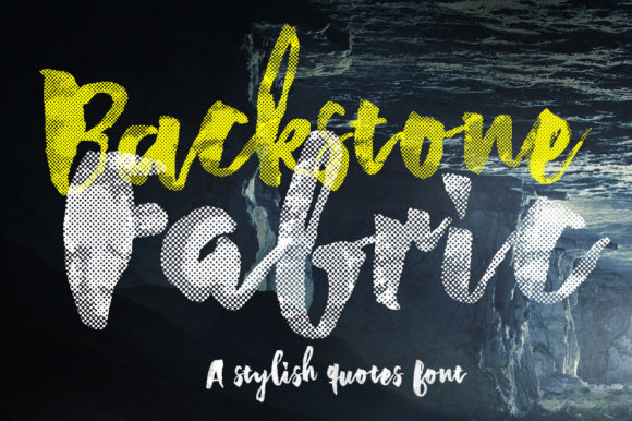 Backstone Fabric Font for Bold Handmade Labels