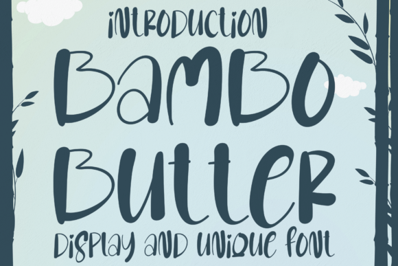 Bambo Butter Font for Cute Handmade Labels and Stationery