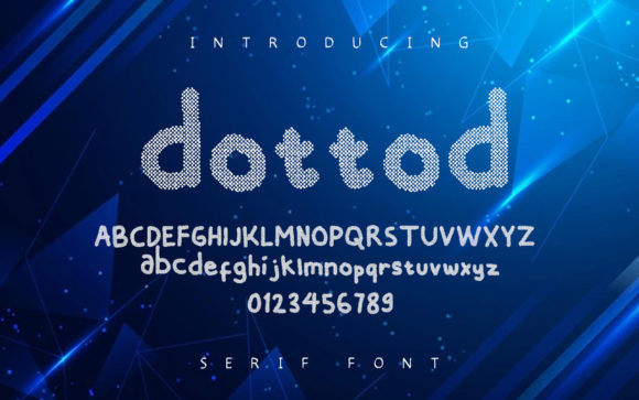Dottod Font: Playful Dot Display Type for Crafters