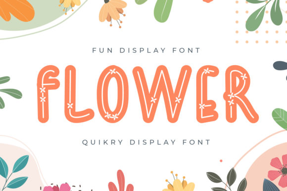 Flower Yellow Font: Playful Display Typography for Web Design