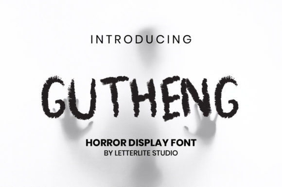 Gutheng Font: A Horror Display Typeface for Halloween Crafts