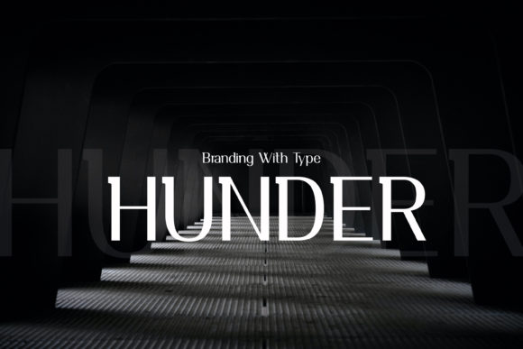 Hunder Font: A Modern Techno Display Typeface for Makers
