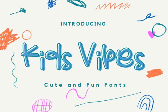 Kids Vibes Font: Whimsical Display Type for Crafters