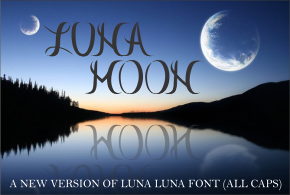 Luna Moon Font: Whimsical Display Type for Crafters