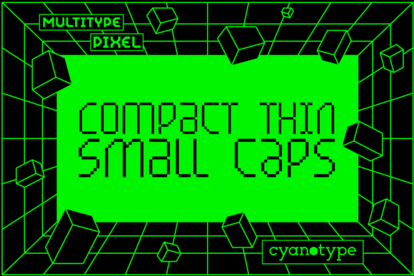 MultiType Pixel Compact Thin Font for Handmade Crafts