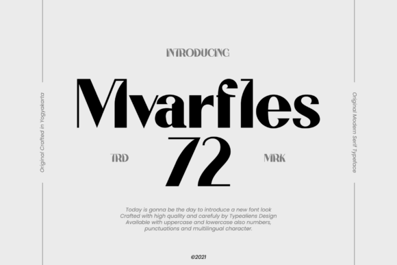 Mvarfles 72 Font: Bold Serif Typography for Web Design