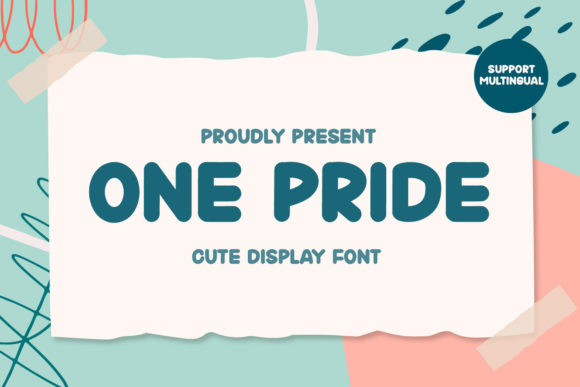 One Pride Font: Playful Display Typography for Kids’ Branding