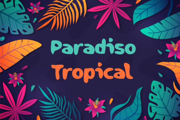 Paradiso Tropical Font for Whimsical Editorial Design