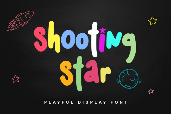 Shooting Star Font for Playful Editorial Design